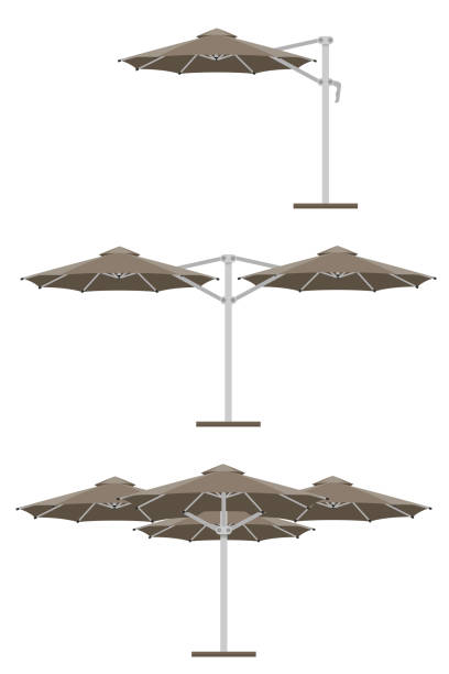 istock large sun umbrella for bars and cafes on the terrace or the beach flat style vector illustration 2190695504