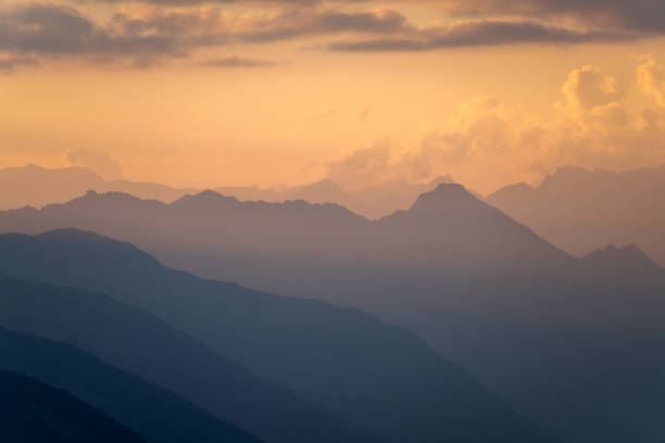istock Mountain Silhouette during Sunset in Austrian Alps 2190697067
