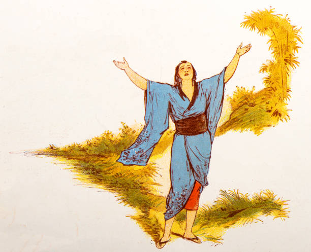 istock Antique image from French magazine, Japanese story 2190699502