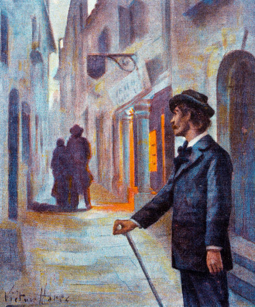 Antique image from French magazine, Story in Venice