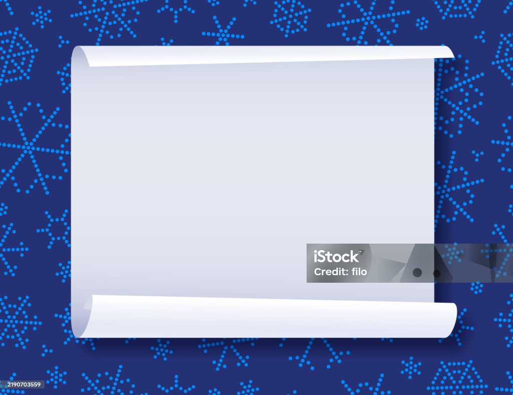 Winter Scroll Picture Example Winter Snow Scroll Paper Background Stock Illustration - Download Image ...