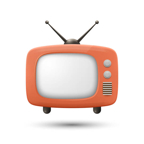 istock Vector 3D Realistic Retro TV Set Icon. Retro TV Symbol for Web, App, Logo, UI. Retro TV Design Template, Clipart, Illustration for Branding 2190711012