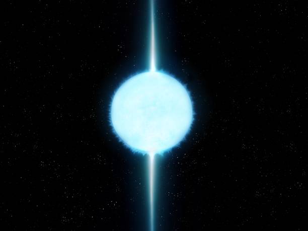 istock Pulsar in space. Neutron star isolated on black background. 2190721234