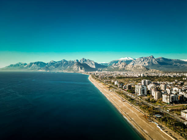 istock Famous Konyaalti Antalya Beach aerial view 2190721368