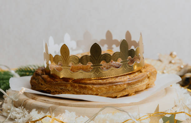 istock One whole royal galette with a crown on the table. 2190721945