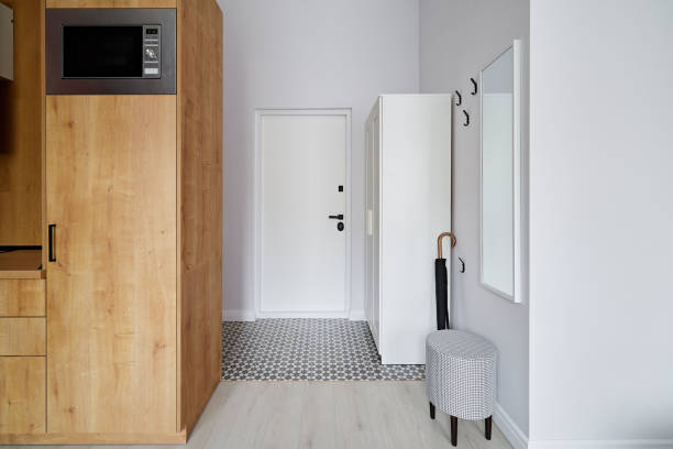 istock A Modern Entryway with Minimalist Design bathed in Natural Light, creating an inviting feel 2190722713