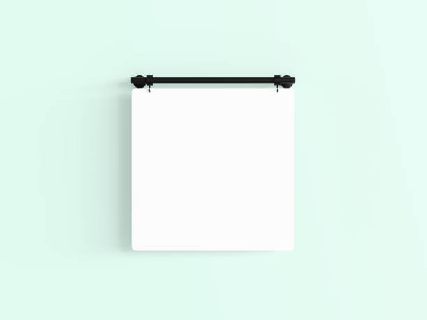 istock Blank white store signboard mockup. Lightbox on the facade. 2190723159