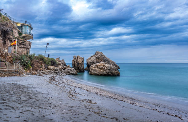 istock Scenic Beachfront View in Nerja, Andalusia with Balcon de Europa 2190726243