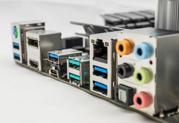USB ports of a computer motherboard.