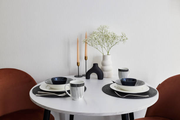 istock An Elegant Dining Table Setup Embellished with Minimalist Decor and Thoughtful Details 2190728560