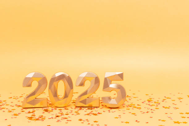 istock 2025 New Year monochrome concept. 2190731275