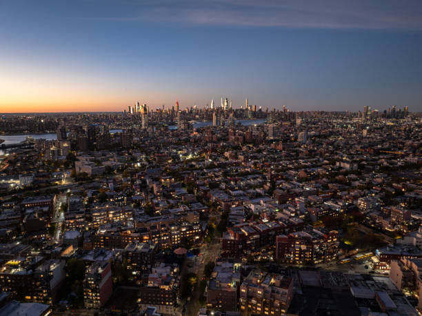 istock Drone View of Brooklyn, New York at Sunset 2190733392
