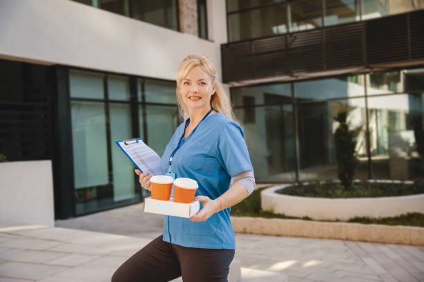 istock Going on her shift to a medical clinic 2190736046