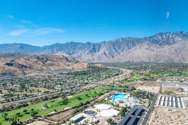 istock Golf Course Community Along Palm Springs, CA Desert Mountains 2190745759