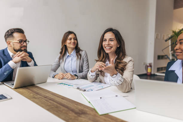 istock Group of business people brainstorming about innovative ideas 2190746440