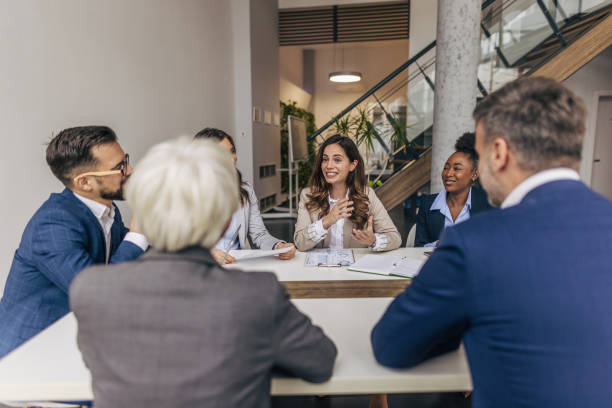 istock Group of business people brainstorming about innovative ideas 2190746733