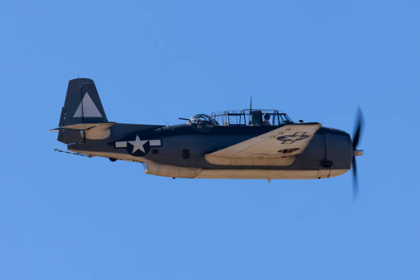 istock Side view of a WWII assault plane (TBM Avenger) in beautiful light 2190747245