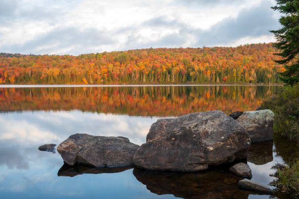 Lake Bouchard in Autumn, La Mauricie National Park, Quebec, Canada
