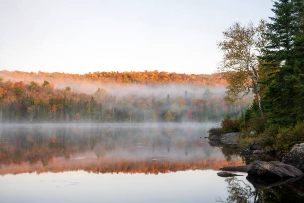 istock Autumn scenery at Lake Bouchard at Sunrise 2190749348