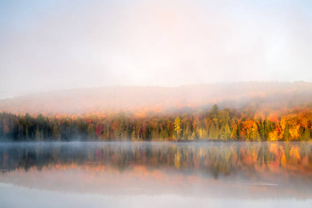 istock Autumn scenery at Lake Bouchard at Sunrise 2190749361