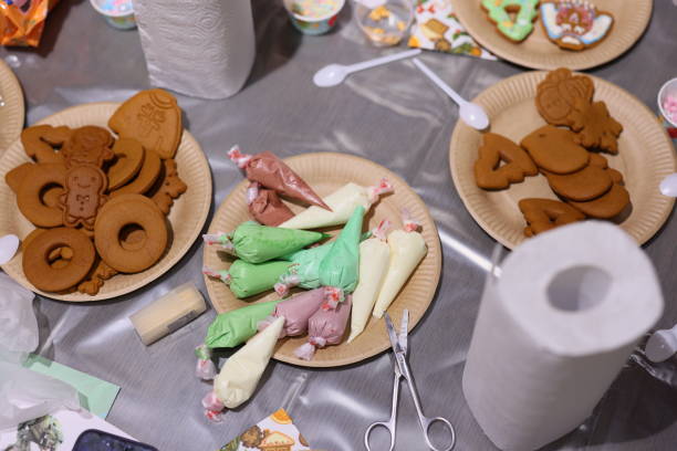 istock A delightful Festive Cookie Decorating Station filled with vibrant icing and fun shapes 2190758054