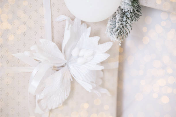 istock Celebrate Christmas with a beautifully wrapped gift box and festive decor 2190758166