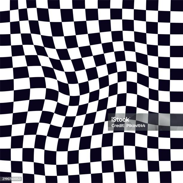 Psychedelic Checkerboard Pattern Stock Illustration - Download Image ...