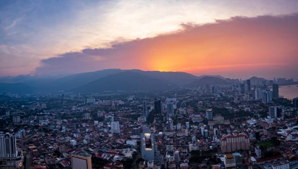 istock Penang City Skyline at Sunset from Above 2190760411