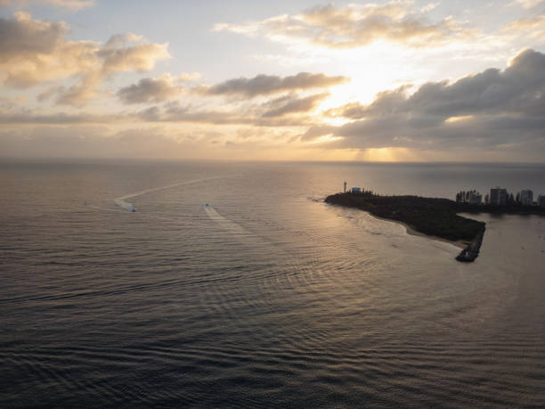 Sunrise over the Pacific Ocean at Point Cartwright, Mooloolaba, Sunshine Coast, Queensland, Australia