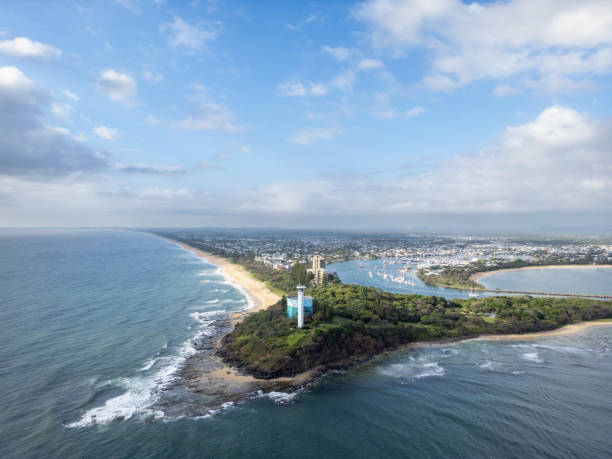 istock Early morning light on Port Cartwright Lighthouse and Mooloolaba, Sunshine Coast, Queensland, Australia 2190766995