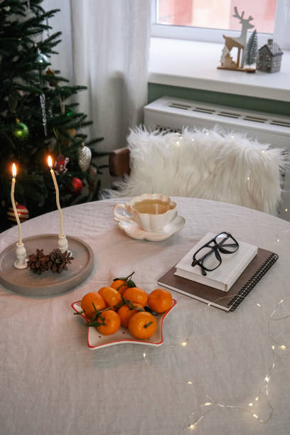 istock A winter table setting with bright oranges, creating a cozy atmosphere and delightful holiday decorations 2190774937