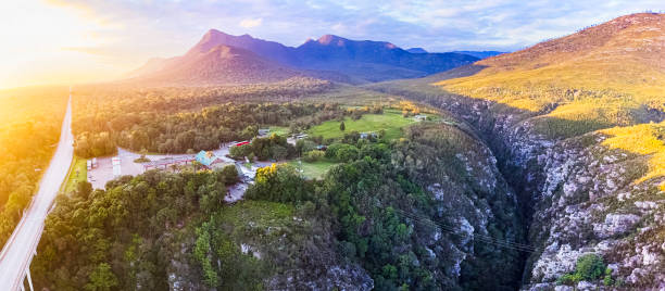 Storms River river is located in the Tsitsikamma National Park, on the Garden Route, seen here the main road N2 and a  filling station.