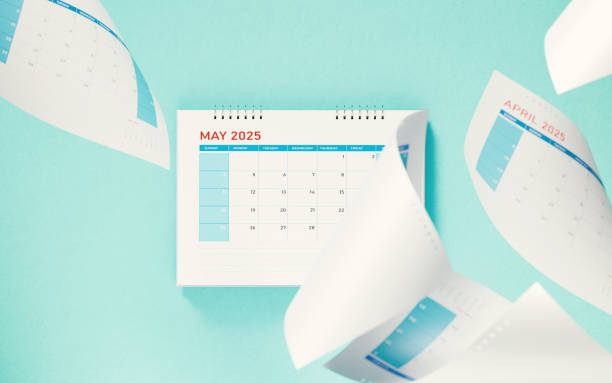istock May 2025 Calendar On Blue Background 2190785738