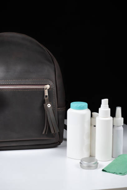 istock Care for leather accessories, backpack and special care products. 2190785928
