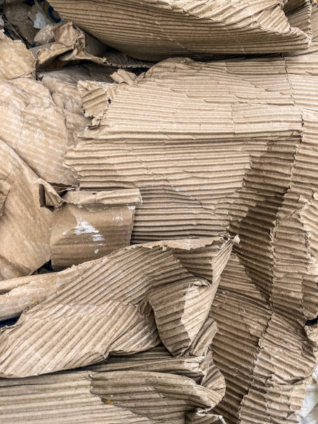 istock Wrinkled corrugated cardboard background 2190792435
