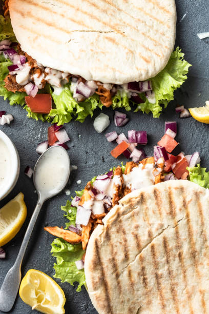 istock Grilled mushrooms, fresh vegetables and herbs vegetarian meal 2190796379