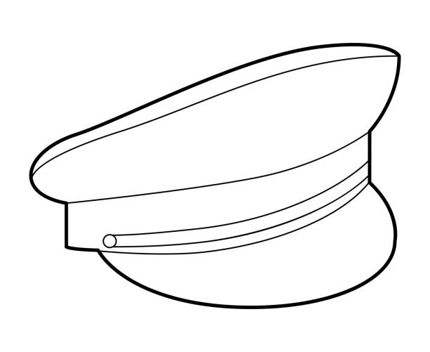 Peaked Cap with Peak. Hat for Head Fashion accessory clothing technical illustration. Vector headgear for Men, women, Peaked Cap with Peak. Hat for Head Fashion accessory clothing technical illustration. Vector headgear for Men, women, unisex style, flat template CAD mockup sketch outline isolated fashion designer logos images stock illustrations