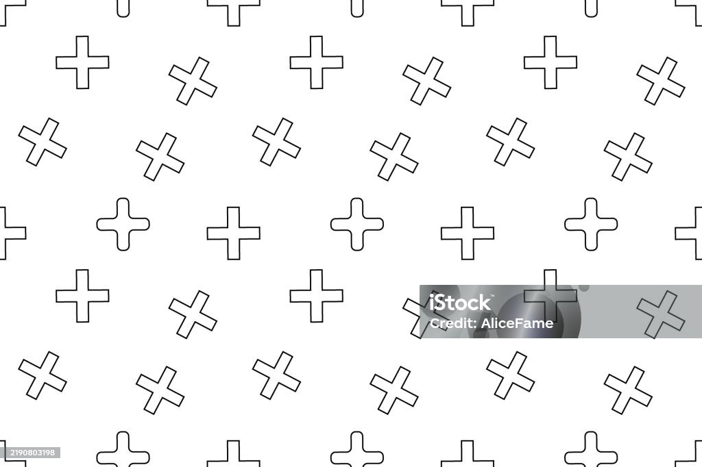 Plus Symbol Seamless Coloring Pattern Stock Illustration - Download ...
