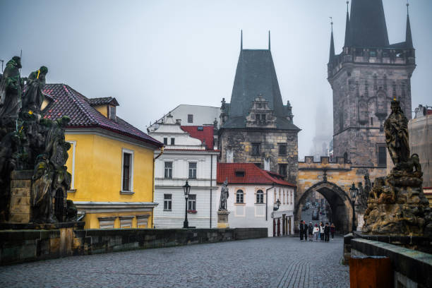 Cityscape of Prague with Charles Bridge,Czech Republic