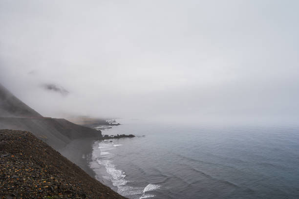 nature sceneries taken from Fauskasandur beach along the route 1 between hofn and Egilsstadir, Iceland