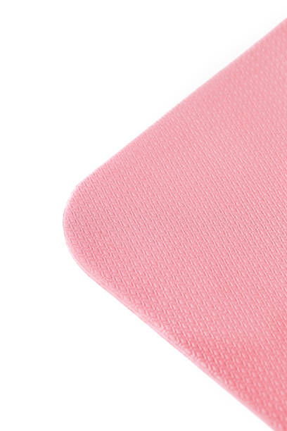istock Corner of yoga mat on white background, closeup texture 2190808263