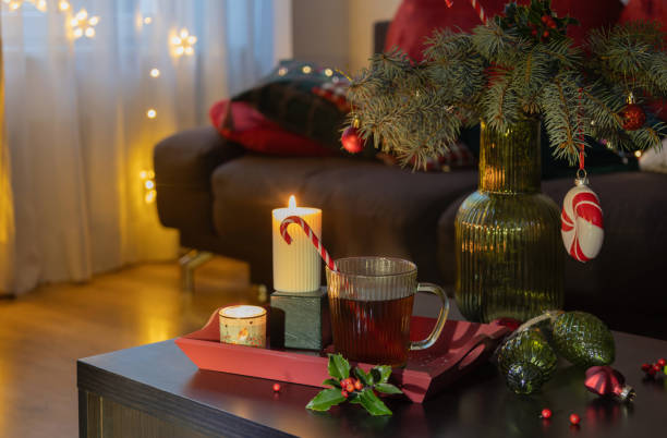 istock christmas decor with cup of tea indoor 2190818293