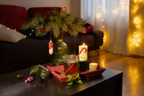 istock christmas decor with cup of tea indoor 2190818315