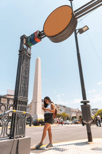Woman touristing in Buenos Aires, Argentina