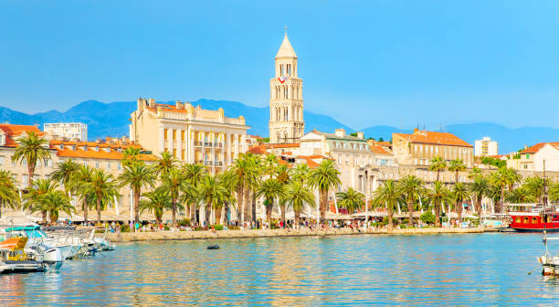 istock Split city skyline and Riva Waterfront promenade, Croatia 2190824953