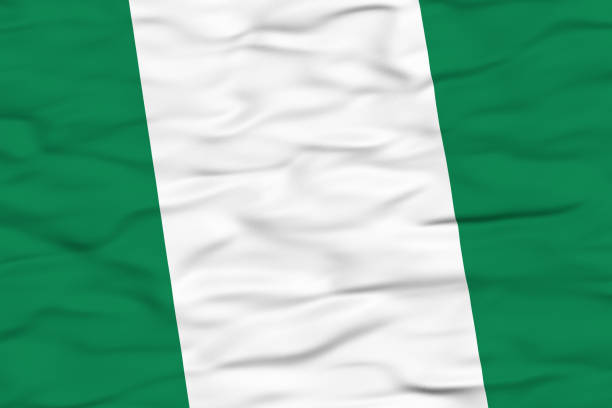 Old wooden Nigeria flag background. 3d illustration.