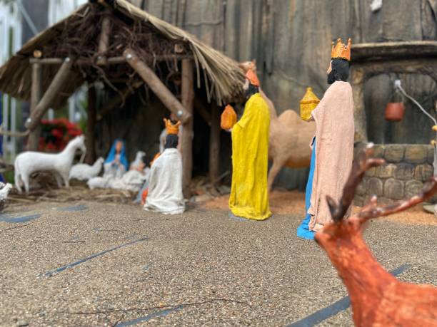 Various features in nativity scene during season of Christmas in East Timor