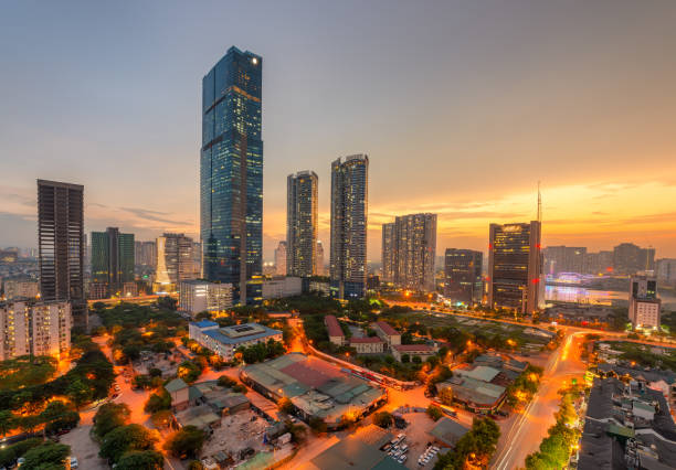 istock Hanoi city skyline view by twilight period 2190830575