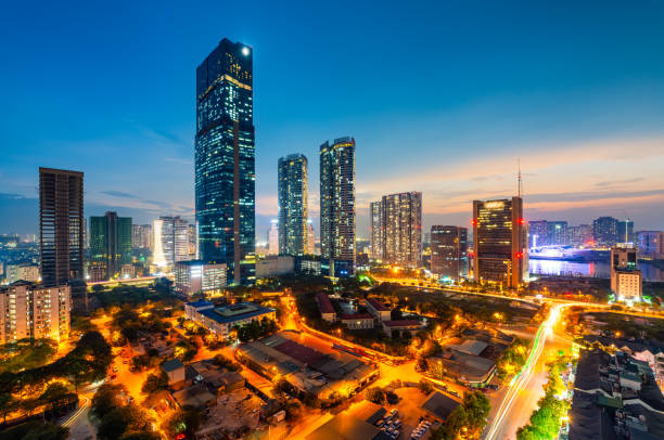 istock Hanoi city skyline view by twilight period 2190830577