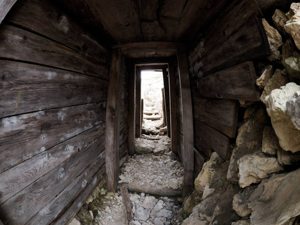 istock first world war mountain foxhole in Dolomites, Italy 2190832721